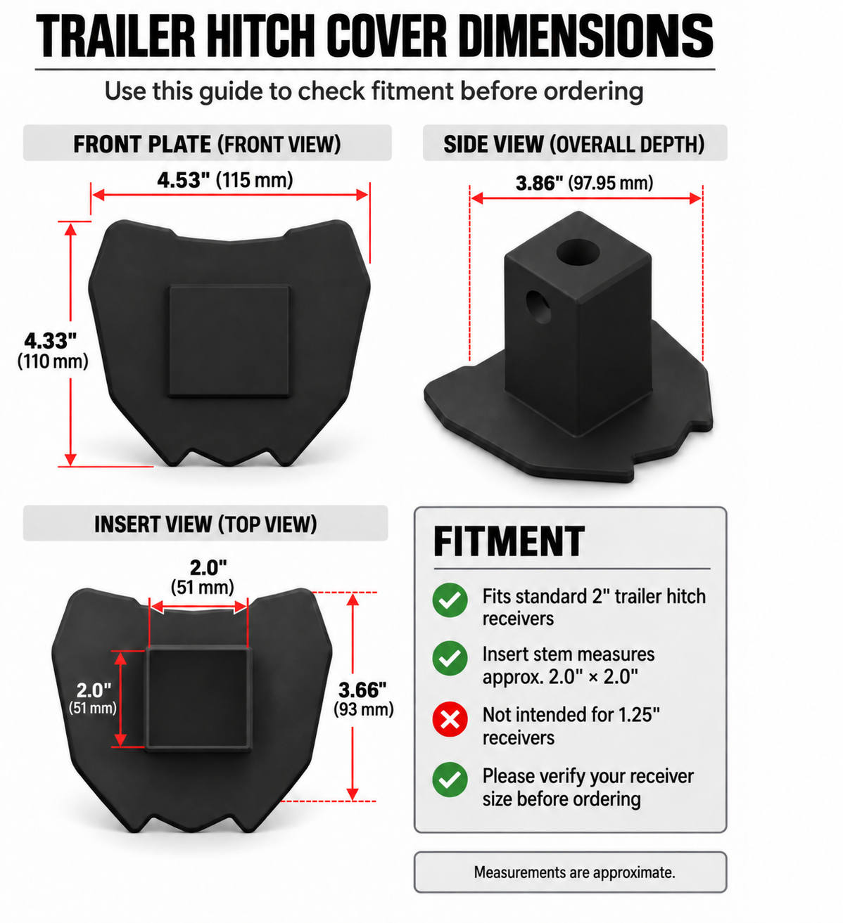 Custom Number Plate Hitch Covers